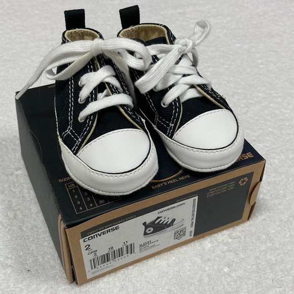 Converse Shoes Converse First Star High Top Black Crib Sneakers